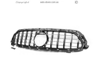 Передня решітка Mercedes E-сlass w213 2019-2023 - type: panamericana gt amg line без місця під камеру фото 0