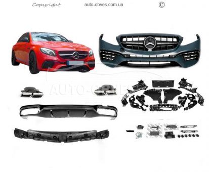 Комплект обвісів Mercedes E-сlass w213 2016-2018 - тип: amg e63 фото 0