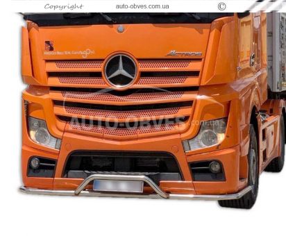 Защита переднего бампера Mercedes Actros MP5 - доп услуга: установка диодов - тип: v2 фото 9