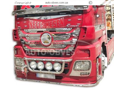 Holder for headlights in the Mercedes Actros MP2 grille, service: installation of diodes фото 0