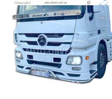 Front bumper protection Mercedes Actros MP3 - additional service: installation of diodes v2 фото 0