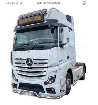 Защита переднего бампера Mercedes Actros MP4 - доп услуга: установка диодов - тип: v2 фото 7