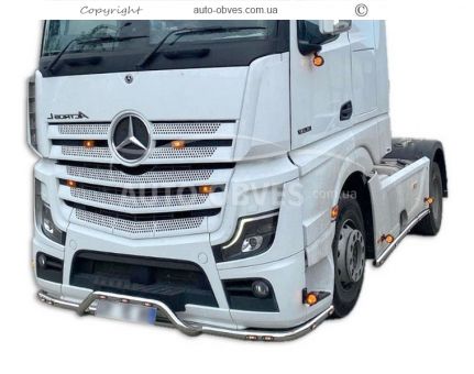 Защита переднего бампера Mercedes Actros MP5 - доп услуга: установка диодов - тип: v2 фото 8