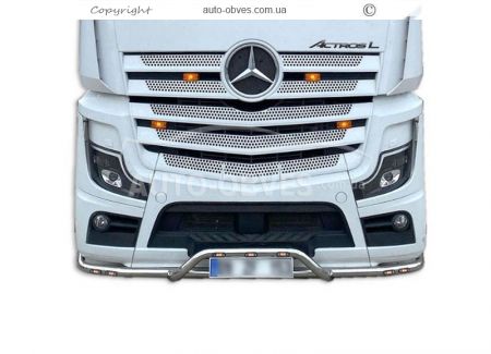 Защита переднего бампера Mercedes Actros MP4 - доп услуга: установка диодов - тип: v2 фото 5