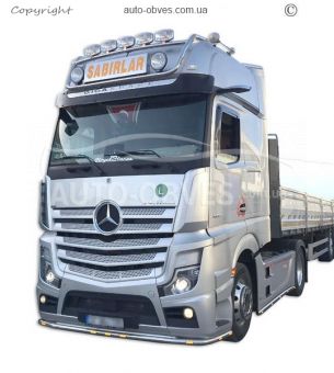 Front bumper protection Mercedes Actros MP4 - additional service: installation of diodes фото 1