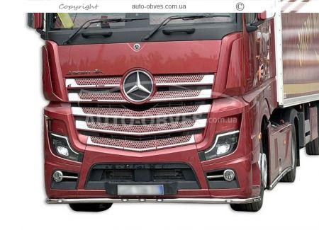 Front bumper protection Mercedes Actros MP5 - additional service: installation of diodes фото 0