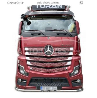 Front bumper protection Mercedes Actros MP5 - additional service: installation of diodes фото 3