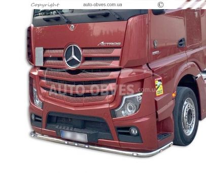 Front bumper protection Mercedes Actros MP5 - additional service: installation of diodes фото 5