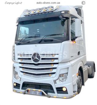 Защита переднего бампера Mercedes Actros MP4 - доп услуга: установка диодов - тип: v2 фото 4