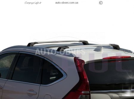 Поперечины на интегрированные рейлинги для Honda CRV на штатные болты фото 0