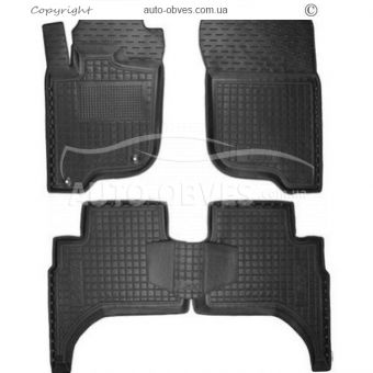 Floor mats Mitsubishi L200 2015-2018 Invite - type: polyurethane фото 0