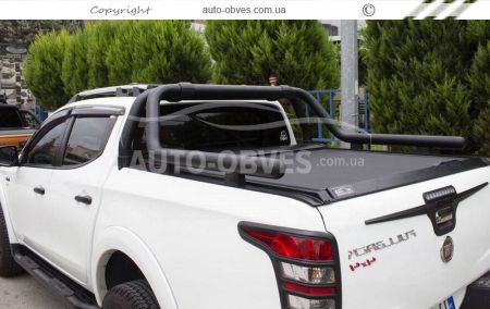 Дуга в кузов Fiat Fullback 2016-... - тип: довгий варіант, колір: чорний фото 3
