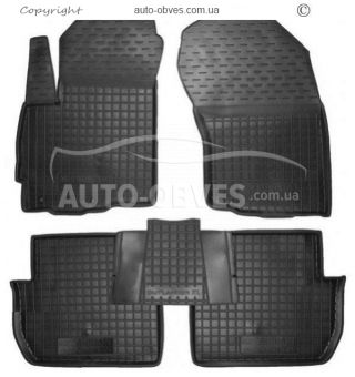 Floor mats Mitsubishi Outlander XL 2010-2012 - type: polyurethane фото 0