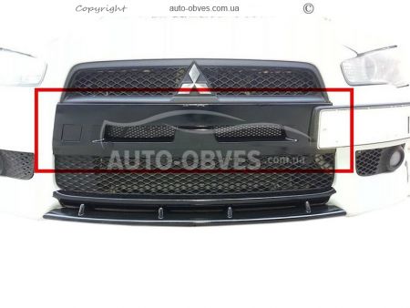 Nostrils in the front bumper with mesh Mitsubishi Lancer X 2007-2011 фото 1