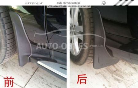 Mudguards Mercedes ML 2012-2019 - type: set of 4 pieces, under the thresholds фото 2