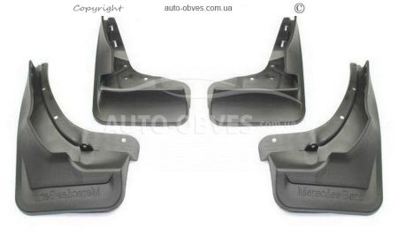 Mudguards Mercedes ML 2012-2019 - type: set of 4 pieces, under the thresholds фото 0