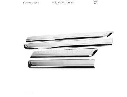 Linings for door moldings Citroen Nemo, Peugeot Bipper stainless steel фото 0