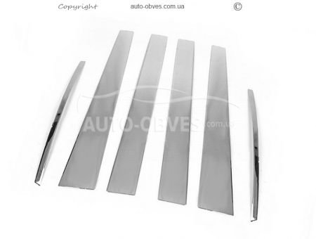 Pads for door pillar moldings Mitsubishi L200 stainless steel фото 0