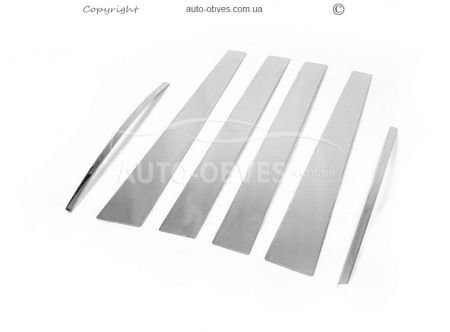 Pads for door pillar moldings Mitsubishi L200 2015-... stainless steel фото 1
