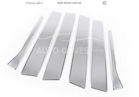 Pads for door pillar moldings Skoda Octavia A7 stainless steel фото 0