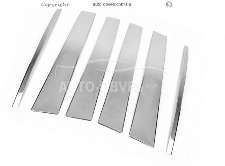 Land Rover Discovery 4 door pillar moldings stainless steel 6 elements фото 1