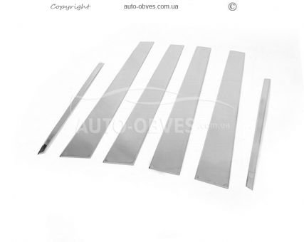 Pads for door pillar moldings Mercedes E class w210 stainless steel фото 0