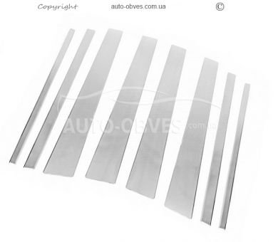 Pads for door pillar moldings Toyota Prado 120 stainless steel фото 0