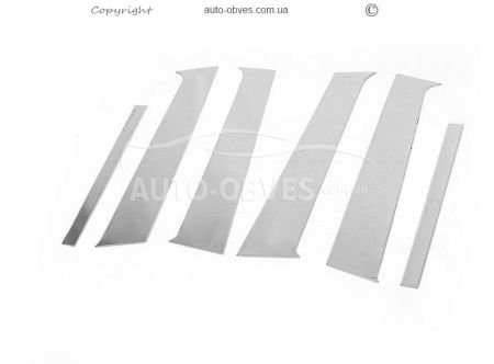 Pads for door pillar moldings Renault Sandero 2013-2019 stainless steel фото 0