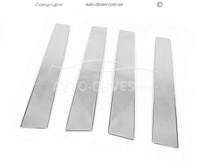 Pads for door pillar moldings Ford Focus II 2005-2008 stainless steel фото 0
