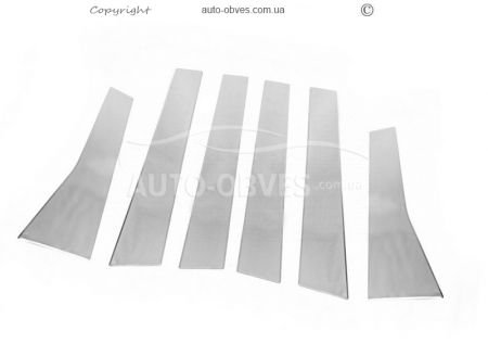Pads for door pillar moldings Ford Kuga 2009-2012 stainless steel фото 0