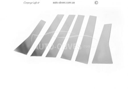 Накладки на молдинги дверных стоек Ford Kuga 2009-2012 нержавейка фото 1
