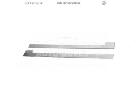 Накладки на молдинг зсувних дверей Fiat Doblo - тип: нержавіюча сталь 2 шт фото 0