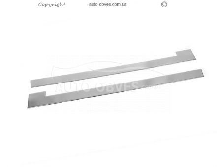Накладки на молдинг зсувних дверей Fiat Doblo - тип: нержавіюча сталь 2 шт фото 1