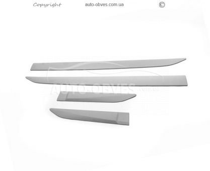 Covers for door moldings Nissan Qashqai 2014-2021 - type: v2 4 pcs stainless steel фото 0