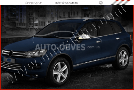 Нижние молдинги стекол Volkswagen Touareg из 6 элементов фото 2