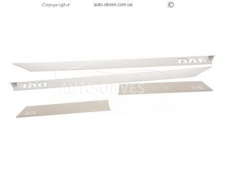 Накладки на молдинги дверей DAF XF euro 3 - тип: 4 шт фото 0