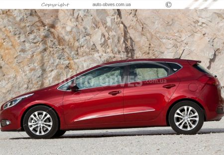 Накладки на дверные молдинги Kia Ceed 2012-2016 фото 1