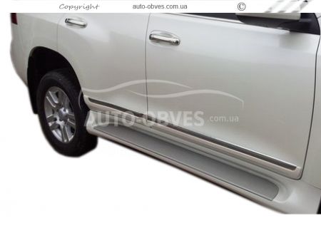 Молдинги дверей для Toyota Prado 150 дизайн 2013-2018 фото 4