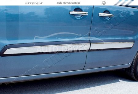 Накладки на молдинги дверные Citroen Berlingo 4 шт нержавейка фото 3
