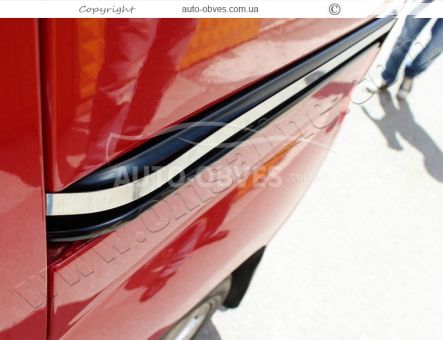Накладки под сдвижную дверь Citroen Nemo, Peugeot Bipper нержавейка фото 2