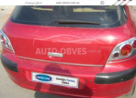 Trim on the edge of the trunk Peugeot 307 stainless steel фото 1
