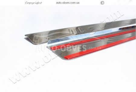 Хромовані накладки на внутрішні пороги Citroen Jumpy, Fiat Scudo - тип: на метал фото 2