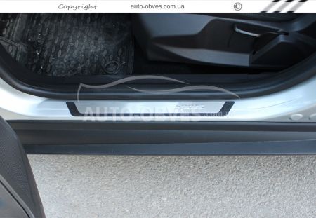 Накладки на пороги для Mazda CX3 2015-... фото 1