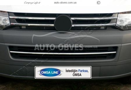 Накладка на решітку в бампер Volkswagen T5 2010-2015 фото 2