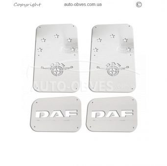 Накладки на зеркала DAF XF euro 5 нержавейка фото 0