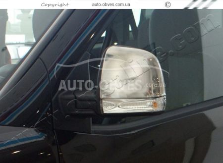 Накладки на зеркала Fiat Doblo нержавейка фото 3