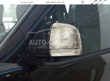 Накладки на дзеркала Fiat Doblo 2015-2022 - тип: нержавійка фото 3