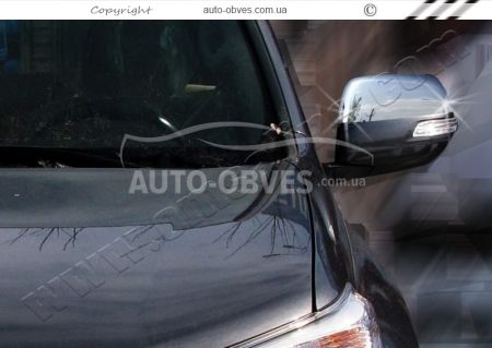 Накладки на дзеркала Toyota Prado 150 - тип: нержавійка фото 2