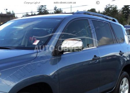 Накладки на зеркала Toyota Rav4 нержавейка фото 2