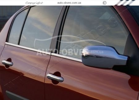 Хромированные накладки на зеркала Renault Scenic II 2003-2009 фото 2
